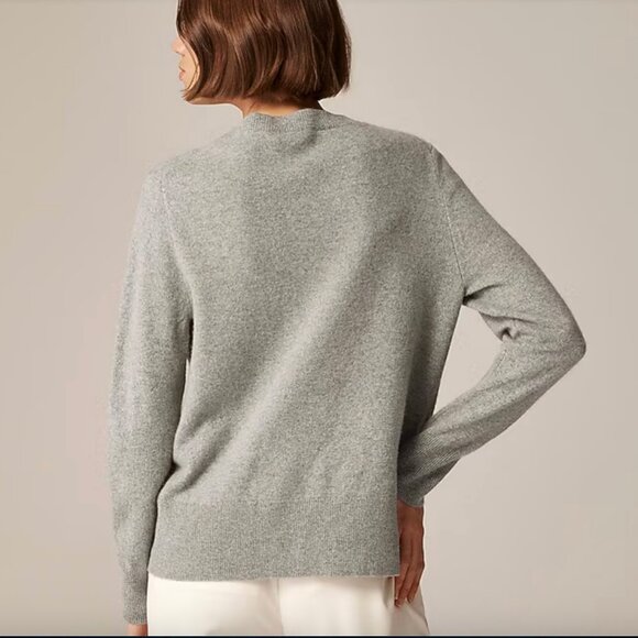 J.Crew Cashmere classic-fit crewneck sweater Size L Gray - Picture 3 of 6